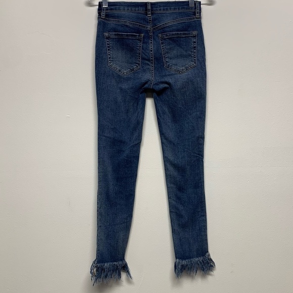 Free People Size 26 Frayed Hem BOHO Distressed Jeans - Picture 3 of 12